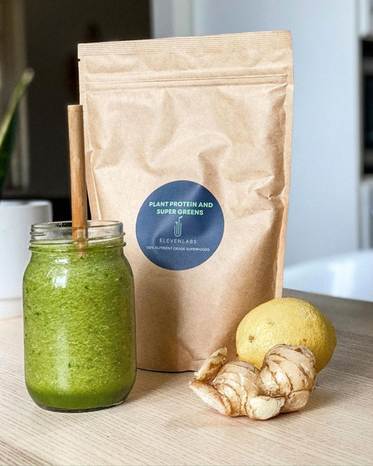 Plant Protein and Super Greens Powder