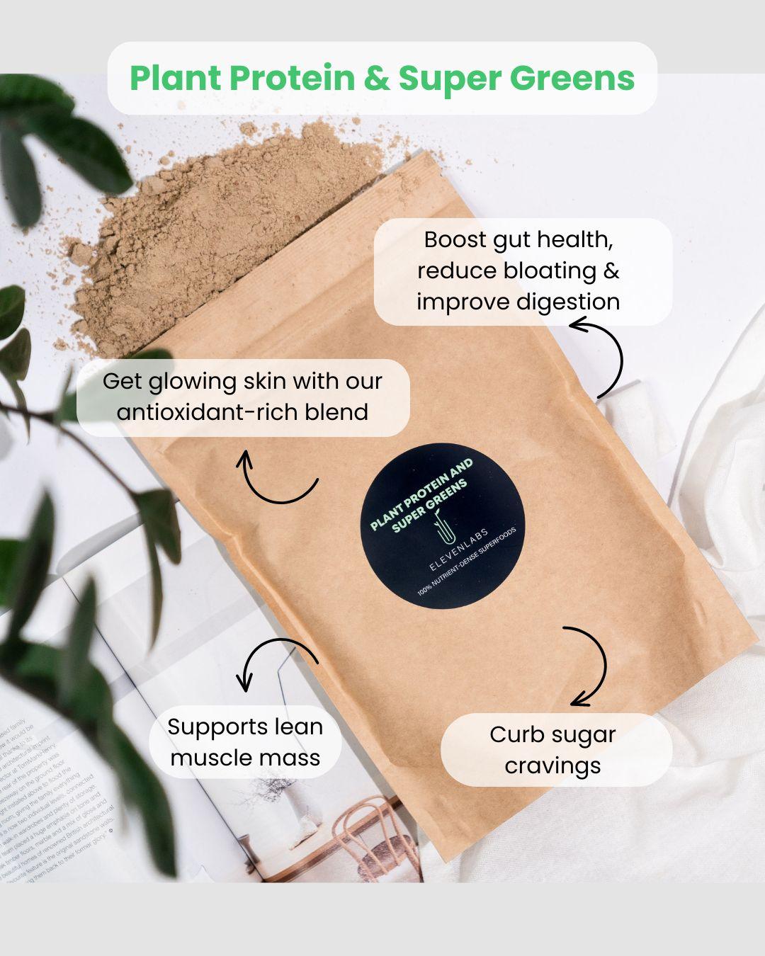 Plant Protein and Super Greens Powder - ElevenLabs - Plant Based Nutrition