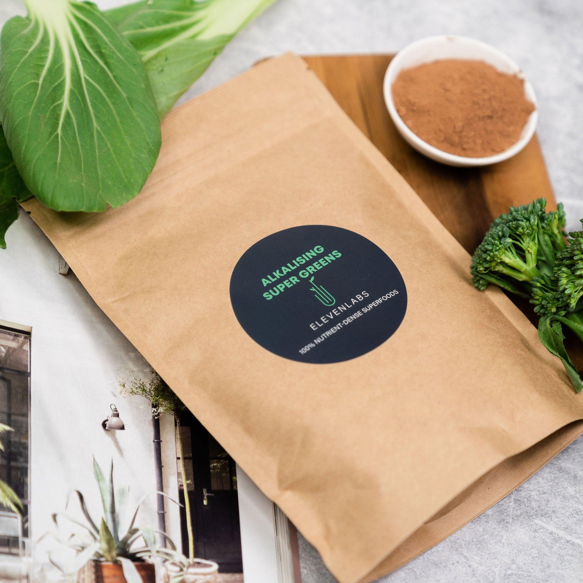 ElevenLabs Alkalising Super Greens Powder - 250G - ElevenLabs - 100% Organic Vegan Plant Protein