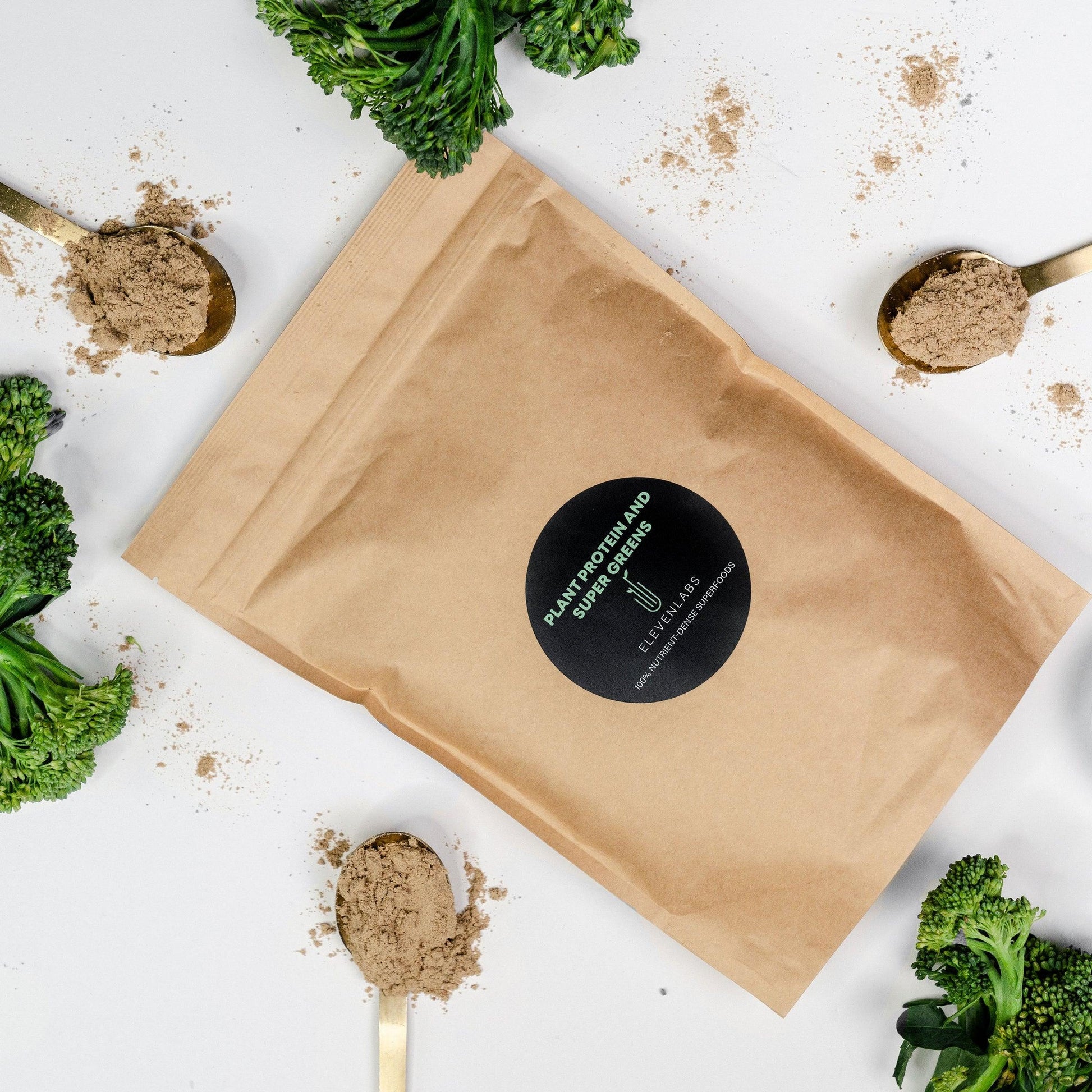 ElevenLabs Plant Protein and Super Greens Powder - 450G - ElevenLabs - 100% Organic Vegan Plant Protein