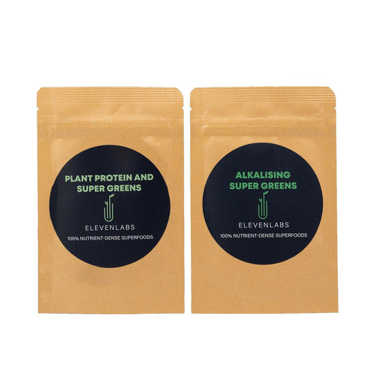 ElevenLabs Trial Pack - Plant Protein and Super Greens + Alkalising Super Greens - ElevenLabs - 100% Organic Vegan Plant Protein