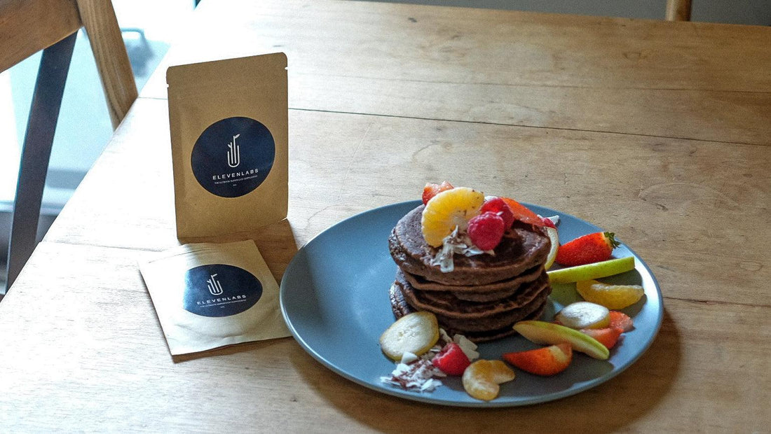 Superfood Cacao Protein Pancakes - ElevenLabs - 100% Organic Vegan Plant Protein