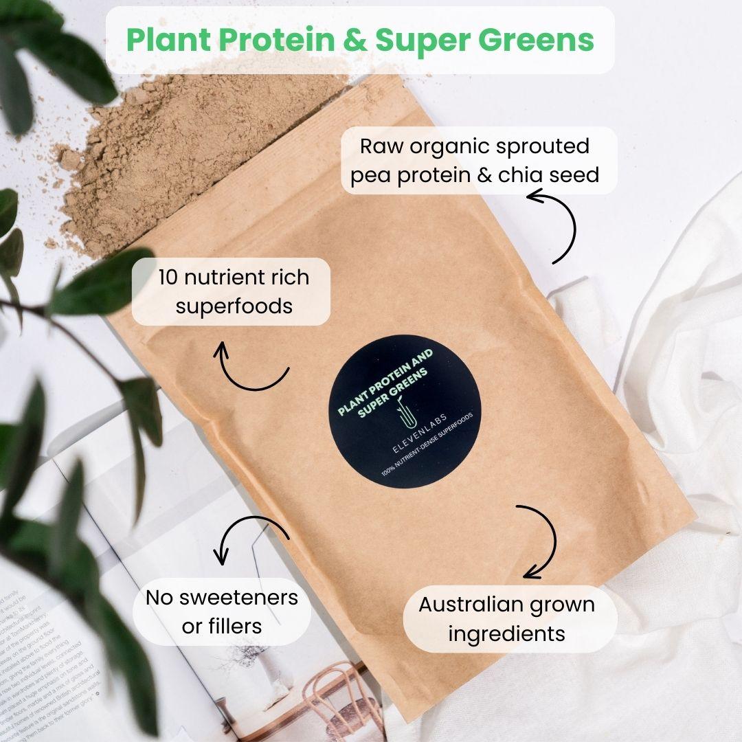 Mega Bundle - Plant Protein and Super Greens - SAVE $35 - ElevenLabs - Plant Based Nutrition