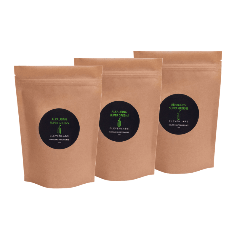 ElevenLabs Trio Bundle - Alkalising Super Greens 3 x 250g - SAVE over $20 - ElevenLabs - 100% Organic Vegan Plant Protein