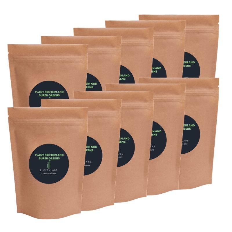 ElevenLabs Epic Bundle - Plant Protein and Super Greens 10 x 450g - SAVE over $85 - ElevenLabs - 100% Organic Vegan Plant Protein