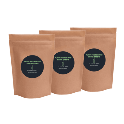ElevenLabs Trio Bundle - Plant Protein and Super Greens 3 x 450g - SAVE over $15 - ElevenLabs - 100% Organic Vegan Plant Protein